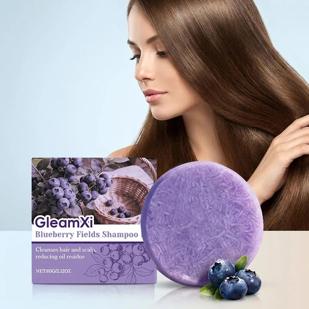 Blueberry Fields Shampoo & Conditioner Bundle Bars Strengthen & Norish Hair, Gentle Moisturizing Scalp Dry & Damaged Hair Care